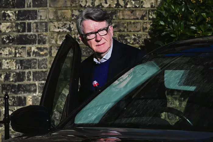El ex embajador del Reino Unido en Estados Unidos, Peter Mandelson, el 14 de febrero, en Londres. · Foto: Justin Tallis, AFP