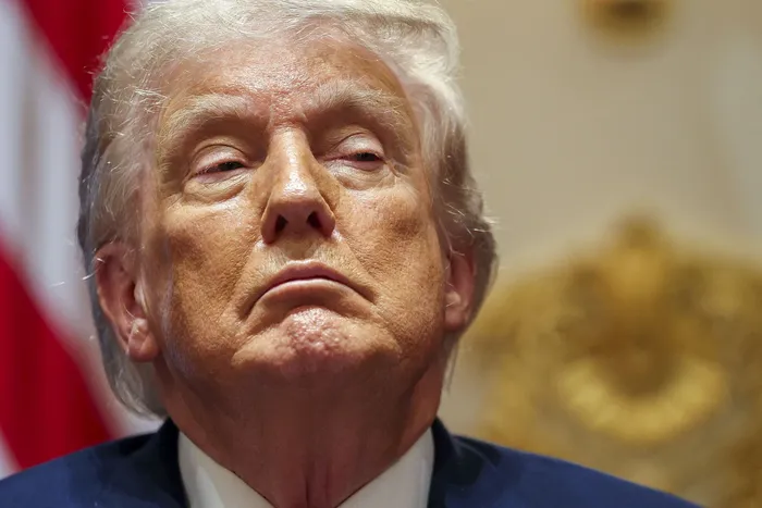 El presidente Donald Trump durante una reunión de gabinete en la Casa Blanca, el miércoles 27. · Foto: Win McNamee, AFP
