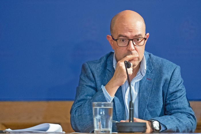 Álvaro Danza, el 6 de noviembre, en el Ministerio de Salud Pública. · Foto: Alessandro Maradei