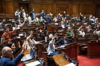 La Cámara de Representantes, el 13 de octubre, durante la sesión especial, en el Palacio Legislativo · Foto: Gianni Schiaffarino