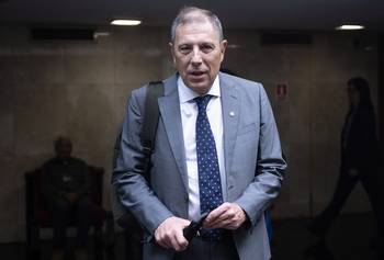 Gabriel Oddone, el 20 de noviembre, en el edificio anexo del Palacio Legislativo. · Foto: Gianni Schiaffarino