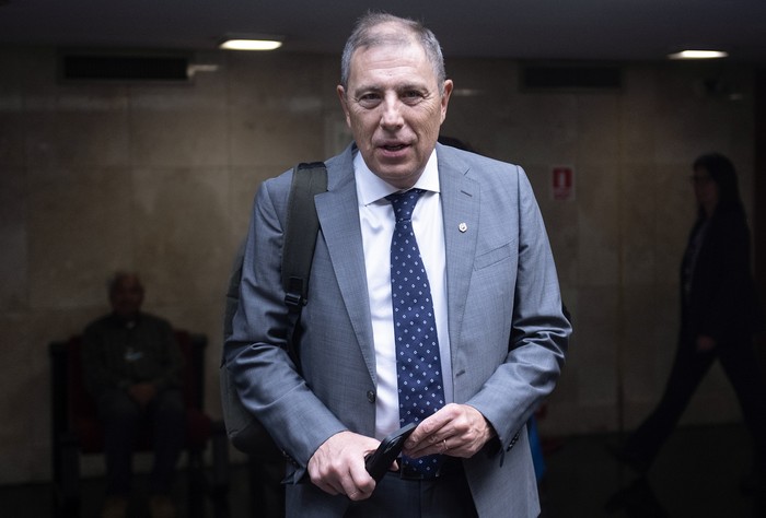 Gabriel Oddone, el 20 de noviembre, en el edificio anexo del Palacio Legislativo. · Foto: Gianni Schiaffarino