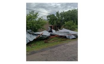 Temporal en Nueva Palmira, durante la madrugada del 06 de octubre. · Foto: Municipio de Nueva Palmira, sin datos de autor