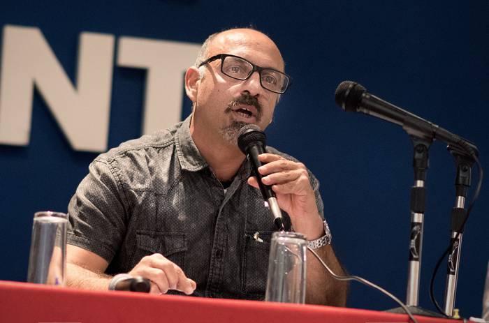 Marcelo Abdala en un congreso de la UNTMRA, en octubre de 2017. · Foto: Ricardo Antúnez, adhocFOTOS