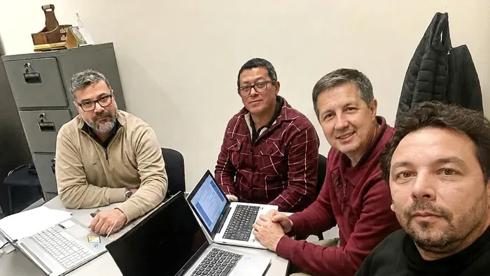 Pablo Ledesma, Sergio Capillera, Gino Espindola y Oldemar Chacon. Foto: Polo Tecnológico 2