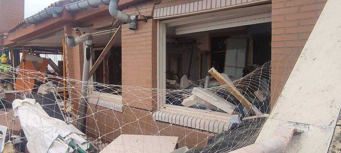 Explosión en el edificio del municipio de Lardero, España. Foto cedida por familia de la víctima.
