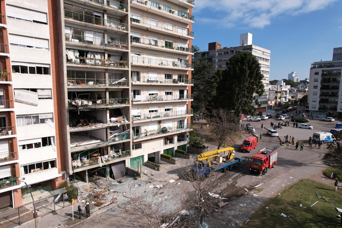Explosión en edificio en Villa Biarritz, el 22 de julio. · Foto: Josema Ciganda