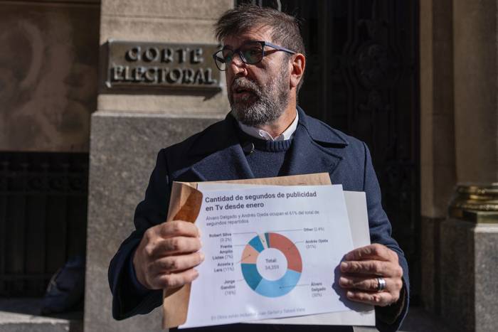 Fernando Pereira, el 16 de mayo, en la Corte Electoral, en Montevideo. · Foto: Ernesto Ryan