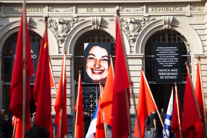 Homenaje a Amelia Sanjurjo, el 6 de junio, en la Universidad de la República. · Foto: Ernesto Ryan
