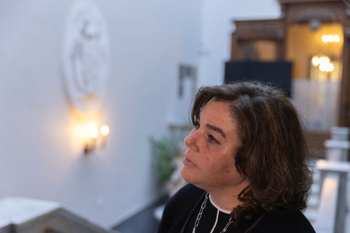 Macarena Rubio, el 29 de julio, en la Casa del Partido Nacional, en Montevideo. · Foto: Ernesto Ryan