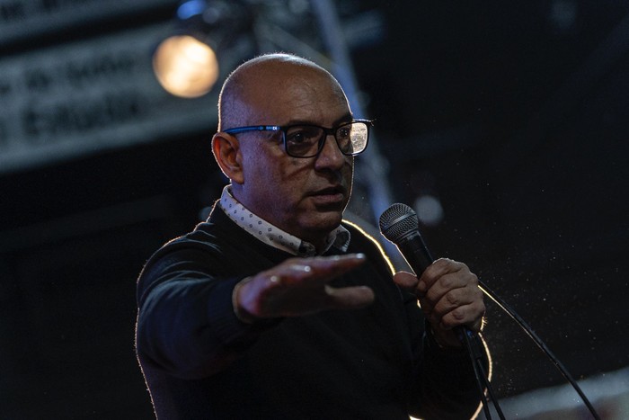 Marcelo Abdala, el 22 de mayo, durante la inauguración del XV Congreso Nacional Ordinario del PIT-CNT. · Foto: Ernesto Ryan