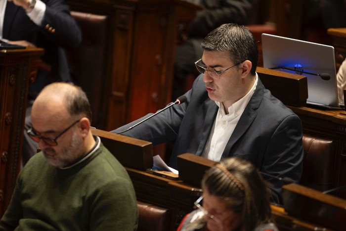 Mariano Tucci, el 17 de junio, durante la sesión de la Cámara de Diputados. · Foto: Ernesto Ryan