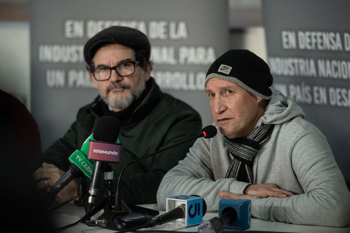Eduardo Dardano y Luis Etcheverri, el 27 de junio. · Foto: Mara Quintero