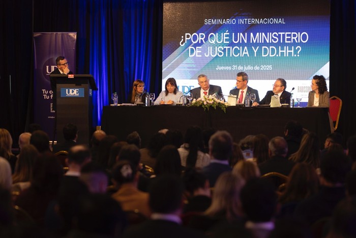 Seminario internacional "La Creación del Ministerio de Justicia y Derechos Humanos en Uruguay", el 31 de julio, en el Hotel Radisson de Montevideo. · Foto: Ernesto Ryan
