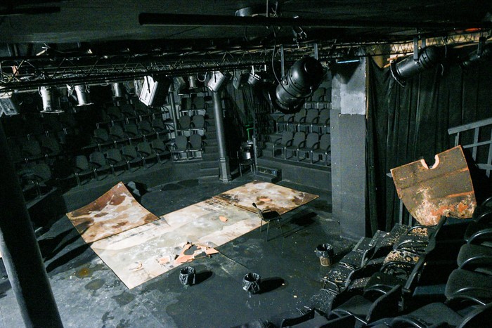 Inundación en el teatro Circular. · Foto: Hugo de León