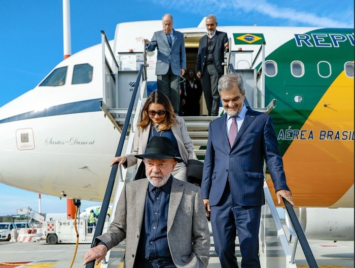 Luiz Inácio Lula da Silva a la llegada a Roma. · Foto: Ricardo Stuckert, presidencia brasileña, AFP