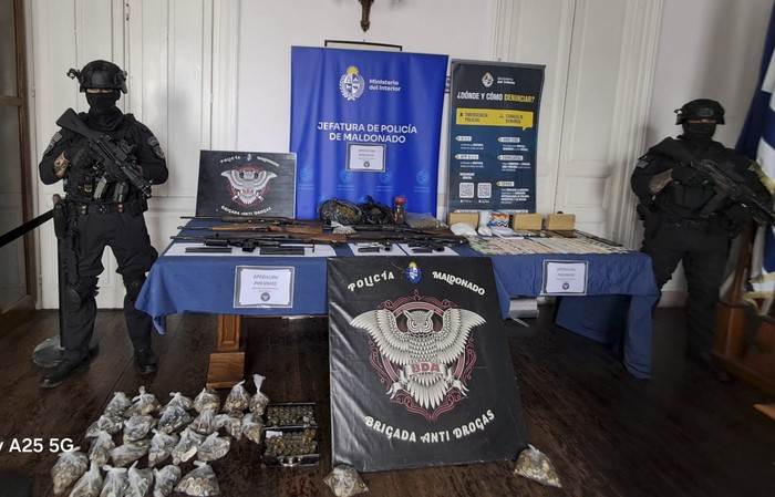 Incautación en San Carlos. Foto: Ministerio del Interior.