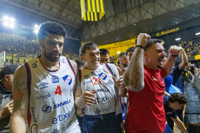 Jugadores de Nacional, el 9 de abril, el en Palacio Peñarol. · Foto: Rodrigo Viera Amaral