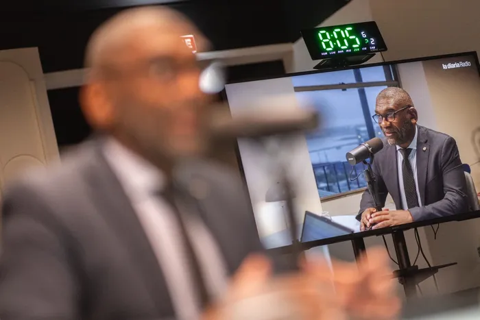 Edgardo Ortuño, el 16 de abril, en la diaria Radio. · Foto: Ernesto Ryan