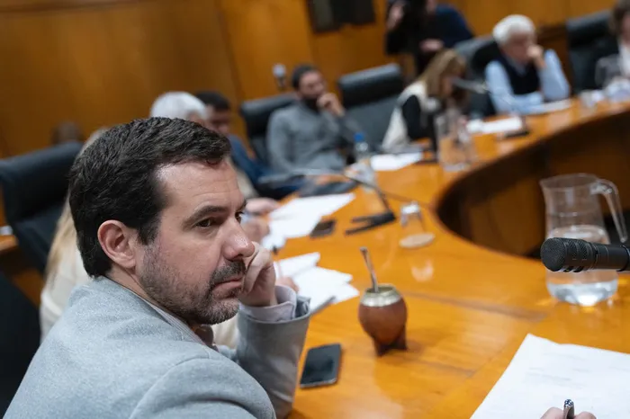 Federico Preve, el 2 de setiembre, en el Anexo del Palacio Legislativo · Foto: Ernesto Ryan