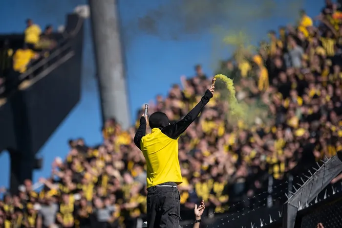 Tribuna Cataldi, el 30 de agosto, durante el clásico contra Nacional en el estadio Campeón del Siglo. · Foto: Gianni Schiaffarino