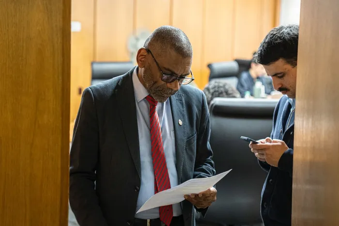 Edgardo Ortuño, el 8 de setiembre, en el Parlamento · Foto: Ernesto Ryan