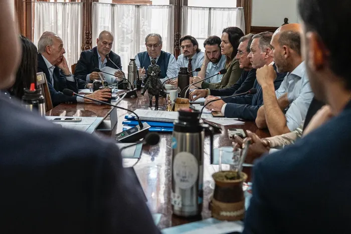 Durante la reunión del directorio del Partido Nacional, el 5 de octubre, en Montevideo. · Foto: Ernesto Ryan