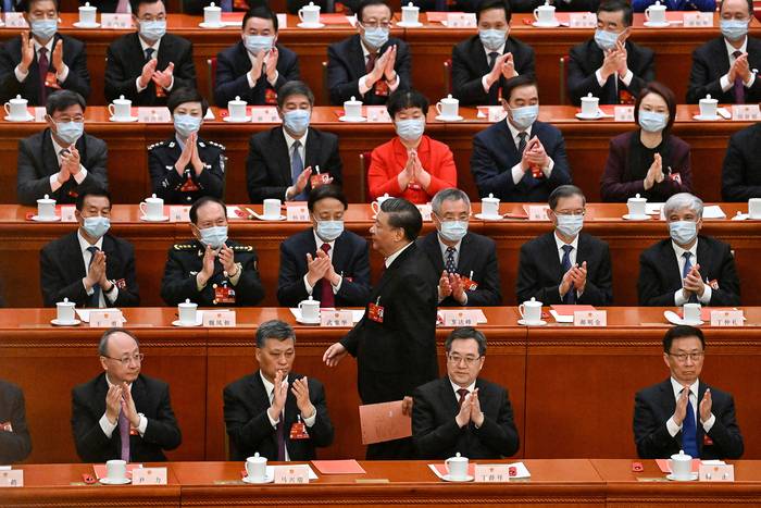 Xi Jinping, el 10 de marzo, durante la Asamblea Popular Nacional, en el Gran Salón del Pueblo de Pekín. · Foto: Noel Celis, AFP