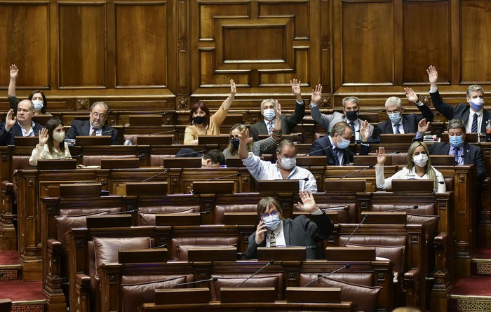 Votación en la Cámara de Representantes, el 26 de octubre, durante la sesión especial. · Foto: Federico Gutiérrez