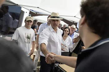 Yamandú Orsi, el 18 de marzo, en la inauguración de la Expoactiva. · Foto: Camilo dos Santos, Presidencia