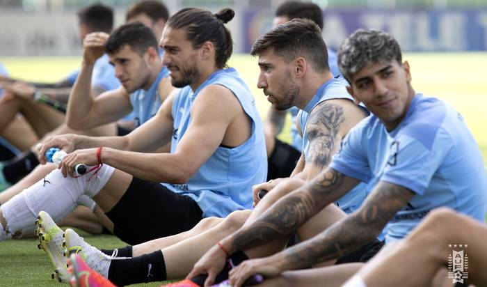 Entrenamiento de la selección uruguaya. · Foto: AUF, S/D de autor