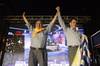 Guillermo Domenech y Guido Manini Ríos, durante el saludo a sus seguidores, tras los resultados electorales. · Foto: Alessandro Maradei Guillermo Domenech y Guido Manini Ríos, durante el saludo a sus seguidores, tras los resultados electorales. · Foto: Alessandro Maradei