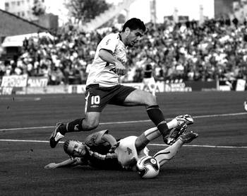 Ángel Morales y Daniel Leites ayer en el Parque Central Ángel Morales y Daniel Leites ayer en el Parque Central