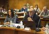 Marlene Sica y Marcos Carámbula, durante su comparecencia en la Comisión de presupuestos integrada con hacienda, de la Cámara de Diputados. Marlene Sica y Marcos Carámbula, durante su comparecencia en la Comisión de presupuestos integrada con hacienda, de la Cámara de Diputados.