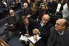 Gonzalo Abella, Ernesto Talvi, Pablo Mieres y Daniel Martínez, esta mañana en el paraninfo de la Universidad de la República. · Foto: Federico Gutiérrez Gonzalo Abella, Ernesto Talvi, Pablo Mieres y Daniel Martínez, esta mañana en el paraninfo de la Universidad de la República. · Foto: Federico Gutiérrez