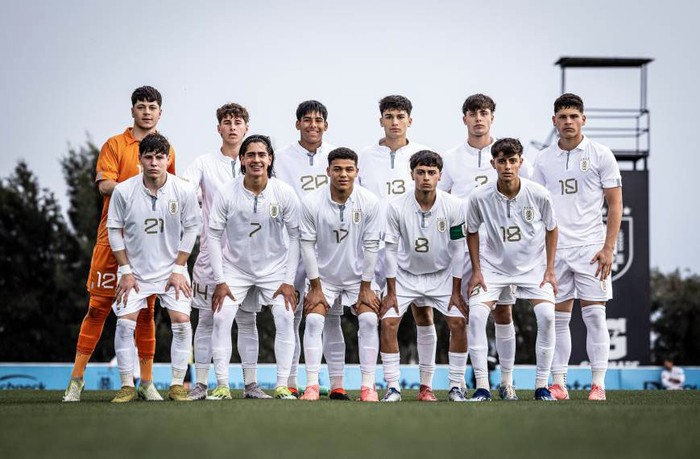 Selección sub 15 de Uruguay. · Foto: AUF