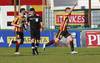 Agustín González convirtió el primer gol de Progreso ante Liverpool, en el estadio Abraham Paladino. · Foto: Ernesto Ryan Agustín González convirtió el primer gol de Progreso ante Liverpool, en el estadio Abraham Paladino. · Foto: Ernesto Ryan