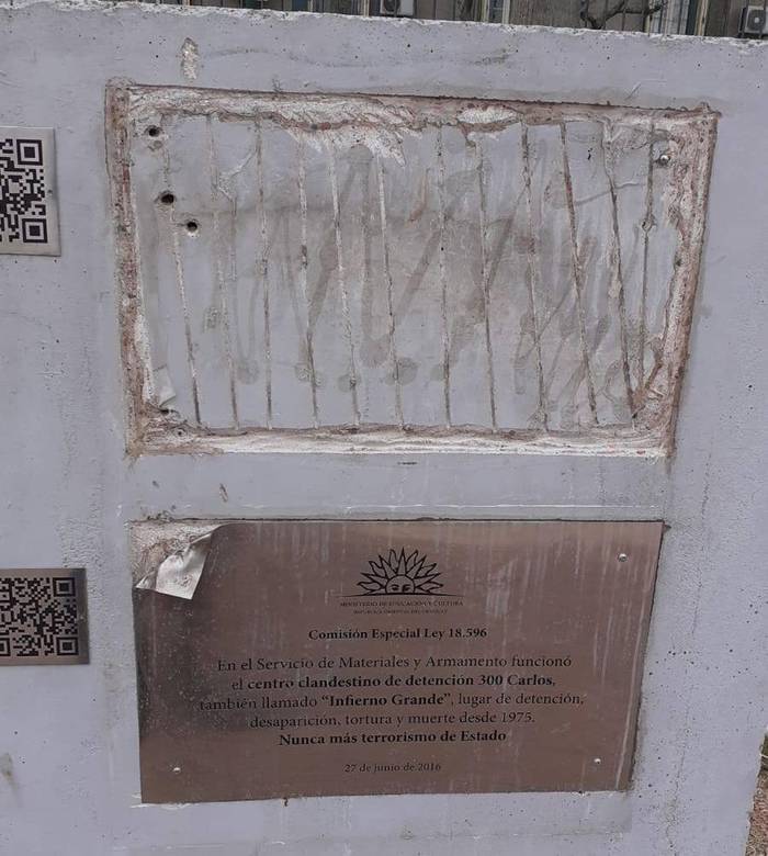 Foto principal del artículo 'Organizaciones sociales repudiaron la vandalización de placa de la memoria del Batallón 13'
