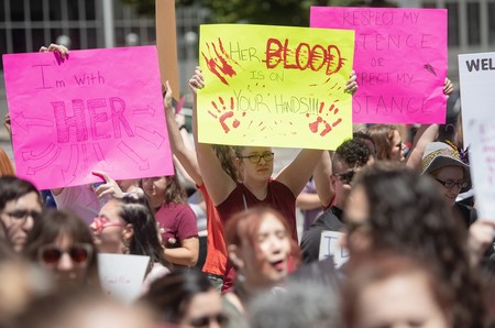 Concentración contra el cierre de la única clínica que practica abortos en el estado de Missouri. Hoy en Saint Luis, Estados Unidos. Foto: Saul Loeb/ AFP · Foto: Saul Loeb, AFP Concentración contra el cierre de la única clínica que practica abortos en el estado de Missouri. Hoy en Saint Luis, Estados Unidos. Foto: Saul Loeb/ AFP · Foto: Saul Loeb, AFP