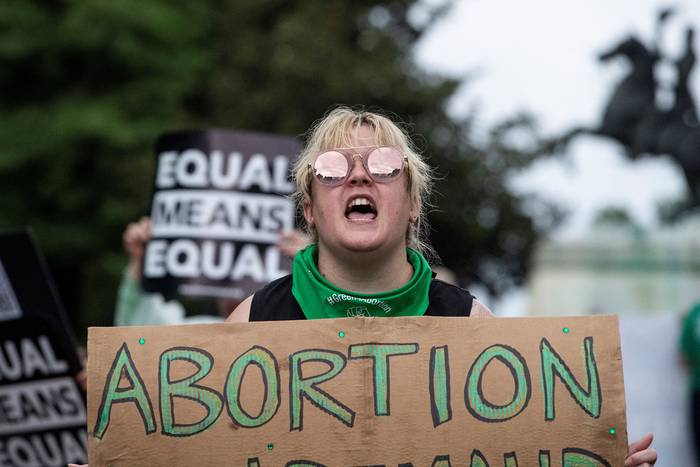 Manifestación a favor del aborto, el 9 de julio, frente a la Casa Blanca. · Foto: Roberto Schmidt, AFP