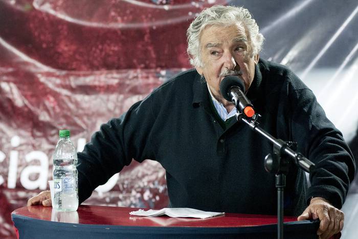 José Mujica, ayer, en el acto del MLN-T · Foto: Federico Gutiérrez