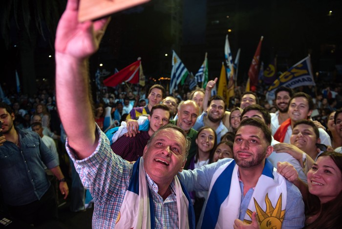 Álvaro Delgado, el 10 de noviembre, durante el acto con los jóvenes del Partido Nacional · Foto: Gianni Schiaffarino