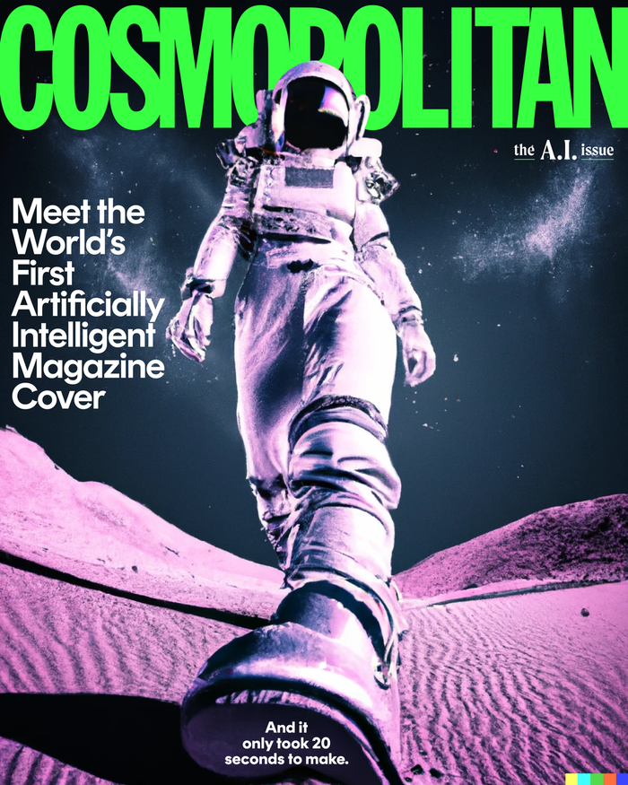 Foto principal del artículo 'La inteligencia artificial Dall-E creó la portada de la revista Cosmopolitan'