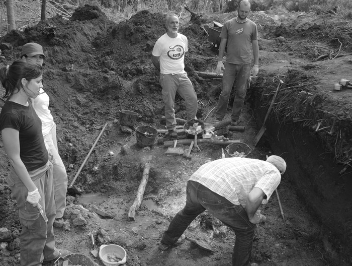  Aspecto del lugar del hallazgo de restos humanos hoy, en un cuartel del Ejército en Toledo, a las afueras de Montevideo. · Foto: Presidencia, s/d de autor