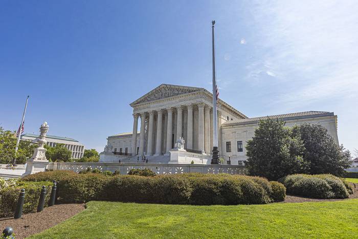 Edificio de la Suprema Corte de Justicia, en Washington (archivo, mayo de 2023). Foto: Nicolas Economou, NurPhoto, AFP