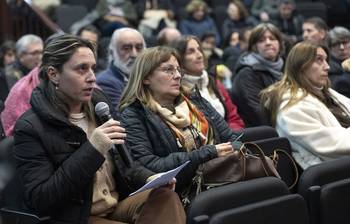 Paraninfo de la Udelar, el 2 de julio, durante la elección del rector. · Foto: Alessandro Maradei