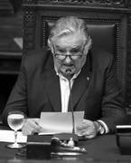 José Mujica, ayer, en el Palacio Legislativo.