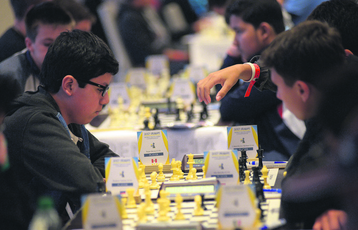 Campeonato Mundial de Ajedrez de la Juventud, el lunes, en el hotel Sheraton. Foto: Andrés Cuenca