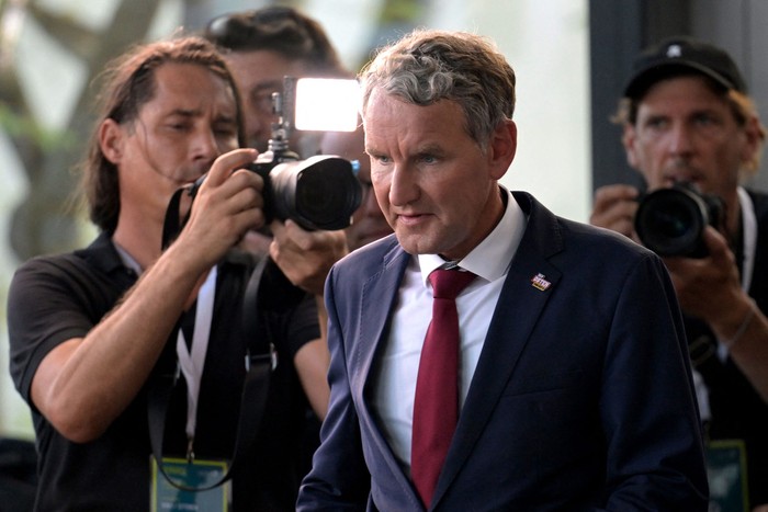 Björn Höcke, líder del partido y grupo parlamentario de AfD. · Foto: Jacob Schröter, DPA, AFP