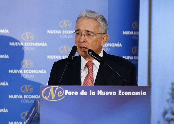 Álvaro Uribe.foto: ballesteros (archivo, julio de 2019). · Foto: Ballesteros, Efe